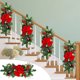 thumbnail image 1 of 1pc Garland Stairs Front Door Decoration Christmas, Garland Decoration Front Door Stairs Decor Decorations And Pendants For All Seasons, 1 of 8