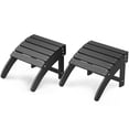 thumbnail image 3 of Weather-Resistant HDPE Adirondack Ottoman Footrest,Durable Resin Easy-Clean Sturdy Footrest for Porch Poolside Lawn Backyard, 3 of 7