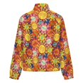 thumbnail image 6 of Jackets for Women Winter Coat Jackets Flannel Stand Collar Jacket(It's A Small World Flowers,Size:S-4XL), 6 of 7