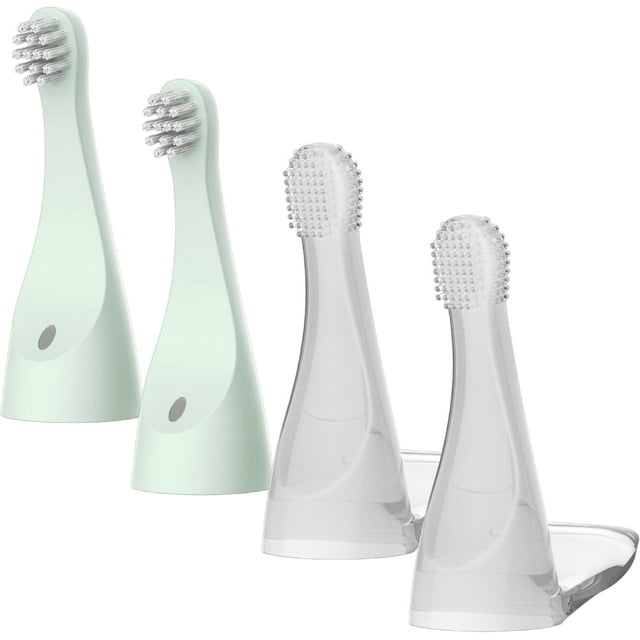 PureBaby 4-Pack Replacement Brush Heads for The Infant-to-Toddler Electric Toothbrush