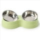 thumbnail image 1 of Comedero Doble para Mascotas, de Acero Inoxidable, para Gatos, Cachorros y Perros, Color Azul., 1 of 6