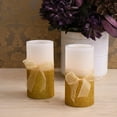 thumbnail image 3 of LumaBase Battery Operated Wax LED Candles, Gold Bow - Set of 2, 3 of 6