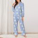 thumbnail image 2 of Fotbe Cute Poodle Dog Conjunto de Pijama de Manga Larga para Mujer con Estampado, Ropa de Dormir de 2 Piezas, Conjunto de Casa Suave y Cómodo con Bolsillos-Small, 2 of 7
