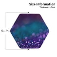 thumbnail image 3 of Bingfone Vintage Purple And Green Glitter Leather Drinks Coasters With Set Of 6,Suitable For Home Kitchen,Coffee Cup Coasters Home Gift, 3 of 9
