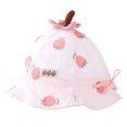 thumbnail image 2 of 44-50 cm circunferencia del sombrero sombrero de bebé para niños sombrilla de verano protector solar transpirable sombrero de sol fino ala grande lindo sombrero de pescador de frutas, 2 of 6