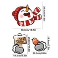 thumbnail image 3 of Christmas Fence Peep Hanging Sign Patio Outdoor Ambience Decoration Hollow Board Snowman Dress Up, 3 of 6