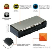 Sharpal 156N Dual-Grit Diamond Sharpening Stone Whetstone, Coarse 325 / Extra Fine 1200, Non-Slip Base & Angle Guide