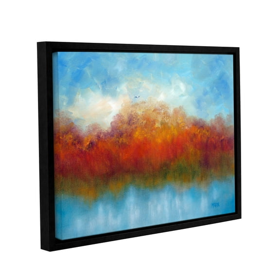 Autumn-Pond Gallery Wrapped Floater-framed Canvas by Marina Petro