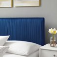 thumbnail image 5 of Platform Bed Frame, Full Size, Velvet, Blue Navy, Modern Contemporary Urban Design, Bedroom Master Guest Suite, 5 of 10