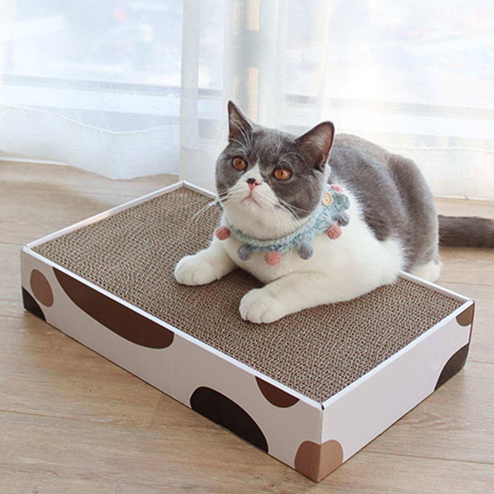 Bvdfgk Cat Scratcher Cardboard Scratch Bed Scratching Pads with Box Corrugate Paper for