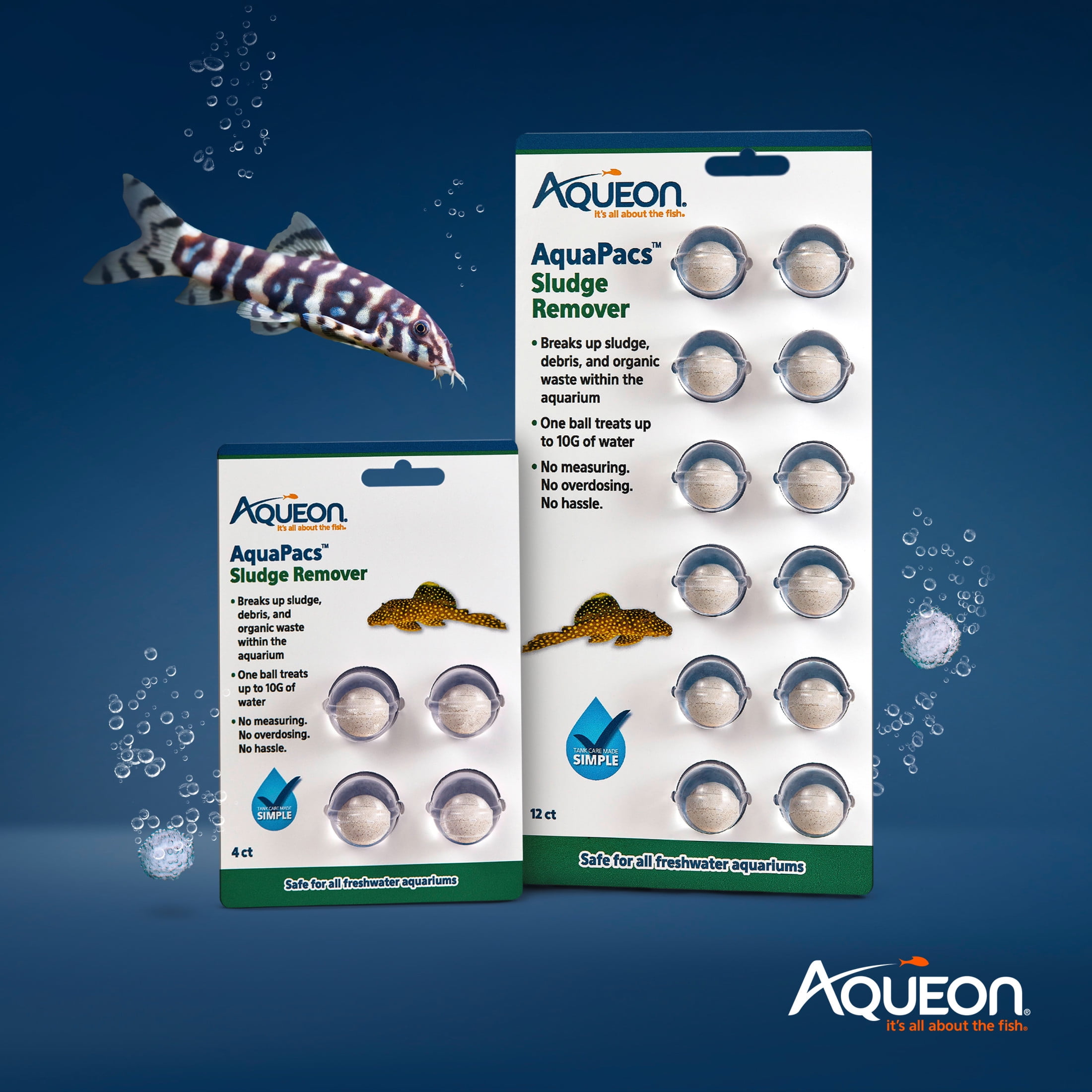 (4 pack) Aqueon AquaPacs Sludge Remover 4-Pack