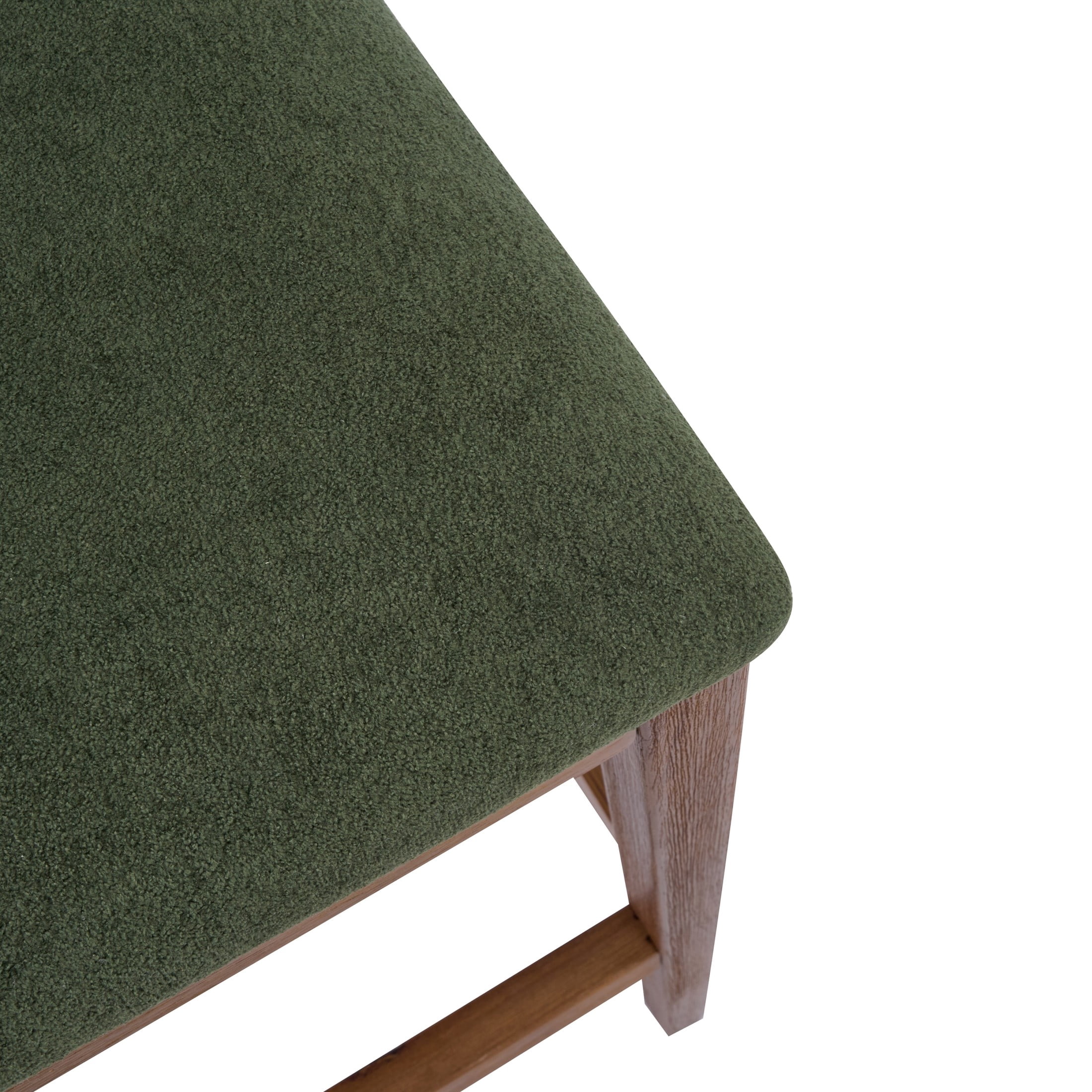 Christopher Knight Home Classic Upholstered Wooden Bar Stools with Low Curved Back, Green, Set of 4