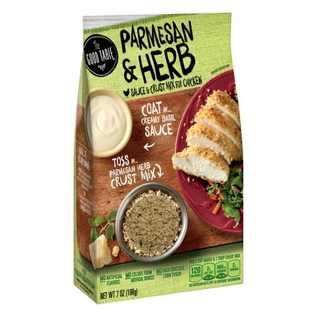 (2 Pack) The Good Table Parmesan and Herb Sauce and Crust Mix For Chicken, 7