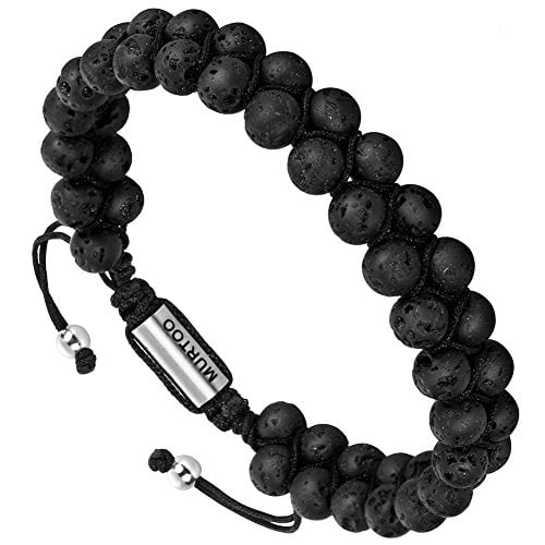 black & white Men's diffuser bracelet