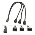 thumbnail image 6 of Fan Splitter Cable Sleeved Adapter Computer PC Fan Power Extension Cable 1 to 3/4 Converter for Computer, 6 of 9