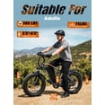 thumbnail image 3 of ESKUTE M300 Electric Bike for Adults, Full Suspension Fat Tire Mountain Ebike, 48V 20.8Ah Removable Battery, 750W Motor, Up to 20MPH, 80 Miles Electric Bicycle Black with Phonebag & Lock, UL2849, 3 of 7
