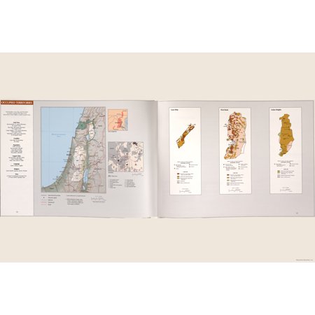 24"x36" Gallery Poster, cia map of israel occupied territories west bank gaza strip golan heights