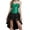Green, variant on LILIYA Women Corset Set with Floral Skirt, Overbust Bustier Shapewear with Lace Up Back, Flocking Mesh Waist Cincher Bodysuit for Halloween Party, Elegant 2 Piece Corset Dress