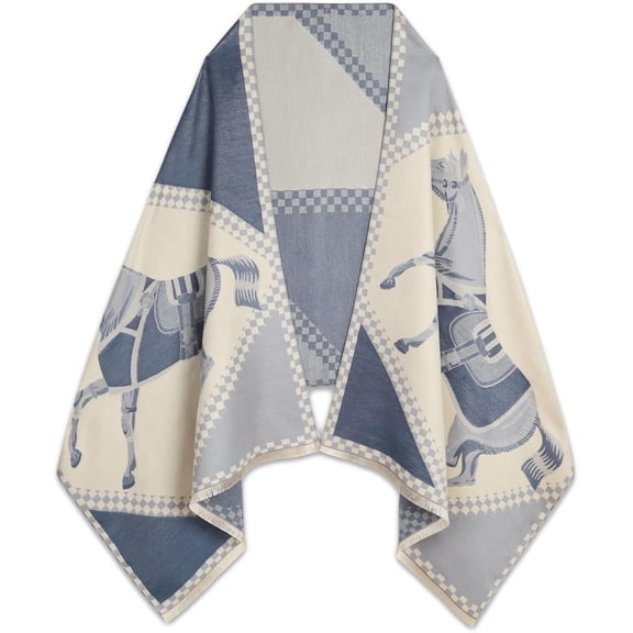 PTSPLLMY Scarfs for Women Pashmina Silky Shawl Wrap for Evening Dressing Blanket Open Front Poncho Cape, Petite