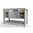 thumbnail image 6 of Castello USA 48" Alicia Gray Wood Vanity Base with Chrome Handles, 6 of 6