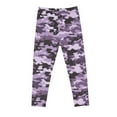 thumbnail image 4 of High Waisted Leggings Girls Size 6 Camo Soft Cotton Super Stretch Slimming Pants Fall Thin Toddler Boys Outfits, Purple, 4 Years, 4 of 6