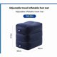 thumbnail image 3 of Deep Blue Travel Foot Rest Pillow, Portable Inflatable with Double Hand Pump Adjustable Three Layers Height Pillow, 3 of 5