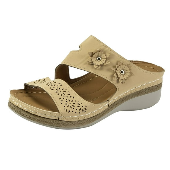 Kcodviy Wedge Slide Sandals Platform Designer Sandals for Women Sandals Wedge Sandals for Womens Sandals Size 11 Women Comfortable Dressy Shoes
