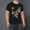 thumbnail image 2 of Mens Oversize T Shirts Flying Bird (2)Casual Short Sleeve Basic Tees Crew Neck T-Shirt Funny Graphic Tees Black or White XS-5XL, 2 of 5