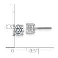 thumbnail image 3 of Auriga Fine Jewelry 14K White Gold 2 cttw Round Lab Grown Diamond Stud Earrings for Women (Clarity- VS, Color-D-F), 3 of 5