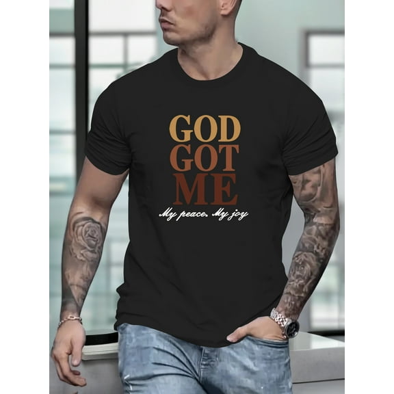 men's versatile T-shirt, high-end men's fashion casual printed short-sleeved trendy top