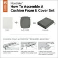 thumbnail image 3 of Classic Accessories Montlake FadeSafe Rectangular Patio Dining Seat Cushion - 5" Thick - Heavy Duty Outdoor Patio Cushion with Water Resistant Backing, Light Charcoal Grey, 23"W x 21"D x 5"T, 3 of 22