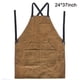 thumbnail image 1 of Delantal de cuero para taller con bolsillos para herramientas Delantal de soldadura resistente resistente al calor y a las llamas, 24" x 37", ajustable M a XXL para hombres y mujeres, 1 of 8