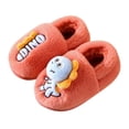 thumbnail image 4 of Generic Christmas Slippers Toddler Girl Dinosaur Slippers For Kids Memory Foam Comfy House Shoes Girls Boys Bedroom Home Slippers Clearance Shoes(9-9.5 Years,Watermelon Red), 4 of 4