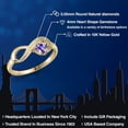 thumbnail image 2 of Gem Stone King 10K Yellow Gold Blue Tanzanite and White Diamond Accent Infinity Ring for Women (0.24 Cttw, Heart Shape 4MM, Gemstone December Birthstone, Size 7), 2 of 6