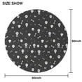 thumbnail image 6 of Halloween Skull and Bone Pattern Round Tablecloth 60"x60",Wrinkle Wipeable Table Cloth for Kitchen Dining Room Picnic Patio Party, 6 of 6