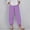 B_Purple, variant on XPMWRP Summer Pants for Women Casual Wide Leg Drawstring Elastic Waist Solid Color Capris Crop Pant with Pockets Brown XXXXXL