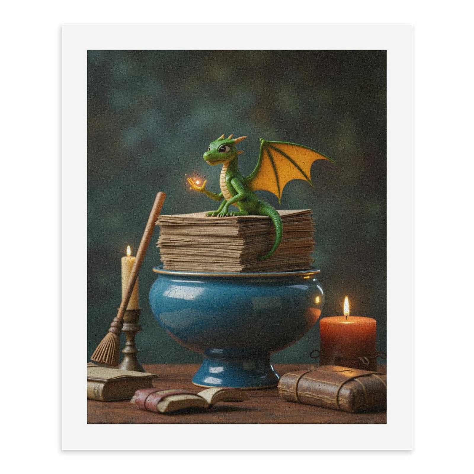 Paint By Numbers Kit for Adults Beginner - DIY Enchanting Dragon Candle Light Canvas Painting Kits for Adults, Frameless Paint By Number for Adults for Home Wall Decor 16x20 Inch
