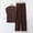Coffee, variant on Juslio Ladies Pajamas Solid Homewear Fashion Modal V-Neck Tops and Pants 2 Piece Matching Pajamas Sets L