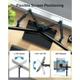 thumbnail image 5 of Freestanding Dual Monitor Stand, 32 Inch Dual Monitor Mount for 2 Screens, Holds up to 19.8 lbs per Arm, Monitor Arm Riser, 5 of 5