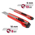 thumbnail image 4 of Swiss Tech 18mm And 9mm Snap Off Utility Knife Set,SK5 Steel Blade, 4 of 6