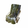 thumbnail image 4 of Waterfall Soft Flannel Fleece Throw Blanket, Water Falls to Lake Above Rock Umbrella Covered with Botanic Plants Photo, Cozy Plush for Indoor and Outdoor Use, 60" x 80", White and Green, by Ambesonne, 4 of 6