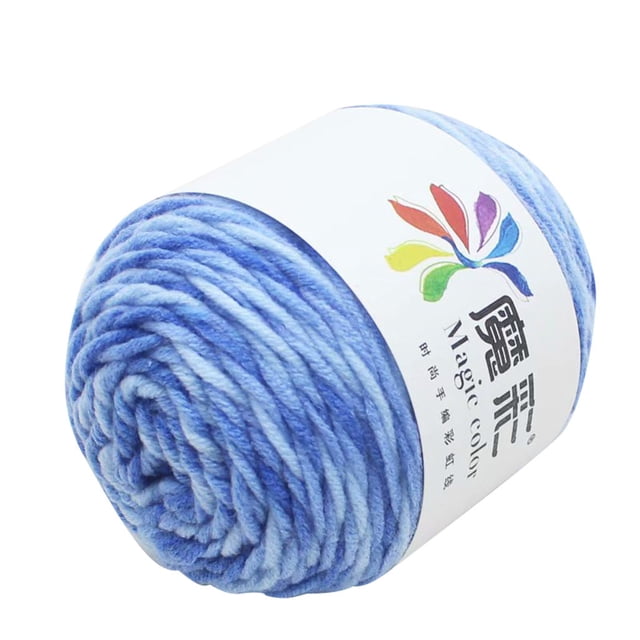 5-Strand Rainbow Crochet Yarn Thread Set, Hand Knitting DIY Sweater Scarf Craft Supply, Soft Milk Blended Wool for Home Artisan Project