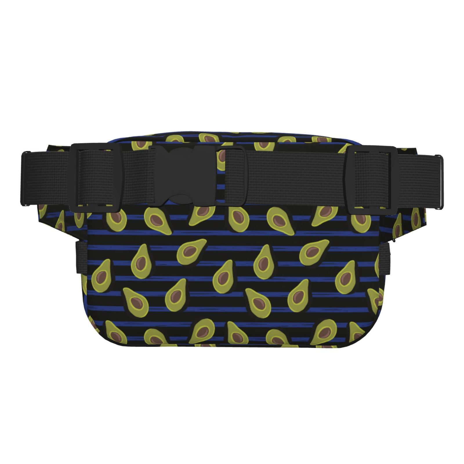 Picia Avocado Print Square Double-Layer Waist Bag Mini Adjustable Waist Belt Bag Exercise Running Travel Hiking