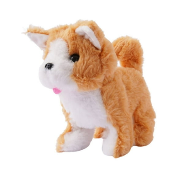 Cat Dog Plush Toy Will Bark Walk Tail Wagging Lovely Kitten Corgi Bichon Frise Poodle Husky Companion Soothe Toy Simulation Electric Plush Puppy Doll Toy Boys Girls Gift