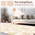 thumbnail image 2 of ODIKA 8'x10' Machine Washable Non-Slip Area Rug, Elegant Botanical Heritage With Surface High Traffic Rug, Beige, 238705, 2 of 7