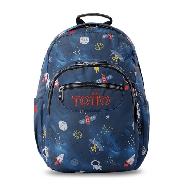 TOTTO Mochila Escolar Grande para Niño Porta Laptop 14 Repelente a Líquidos | 20 L - ACUARELA Azul G