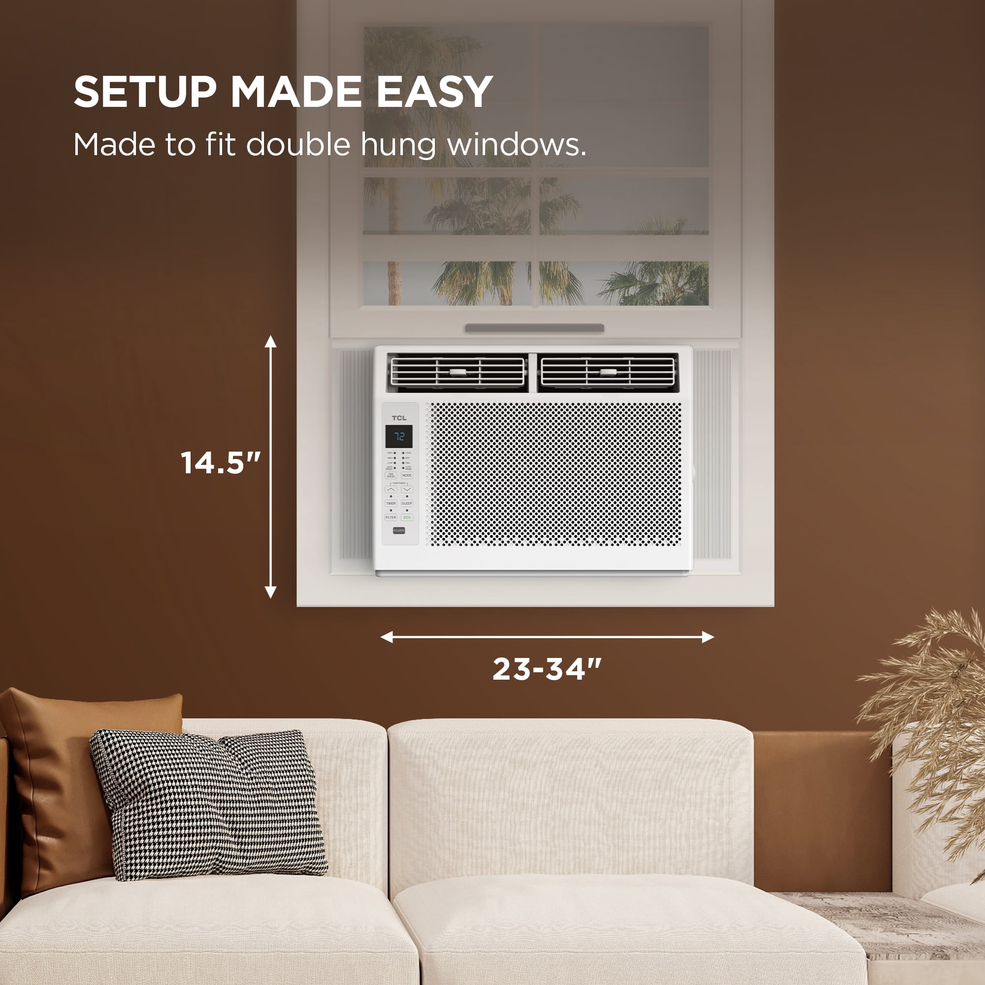 TCL 5000 BTU 150 sq ft Window-Mount Air Conditioners, White