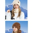thumbnail image 2 of Fnooota Womens Knit Beanies, Windproof Soft Winter Warm Hats with Earflap White Size Free Size, 2 of 2