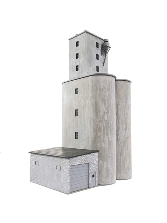 Walthers Cornerstone HO Scale Building/Structure Kit Prarie Co-op Grain Elevator