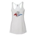 thumbnail image 2 of Wild Bobby, Classic Ford Mustang Car Logo, Cars and Trucks, Tri-Blend Racerback Tank Top, Heather White, Large, 2 of 3